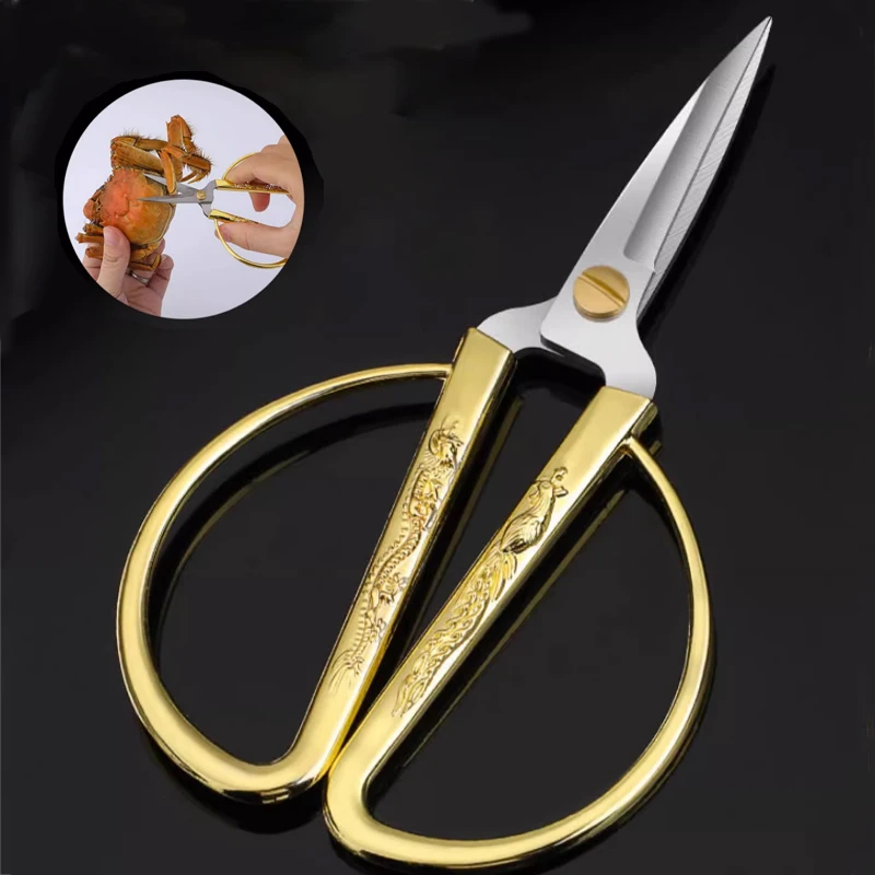 Crab tool home set crab clamp, stainless steel open crab stripping and eating hairy crab special tool crab eight pieces