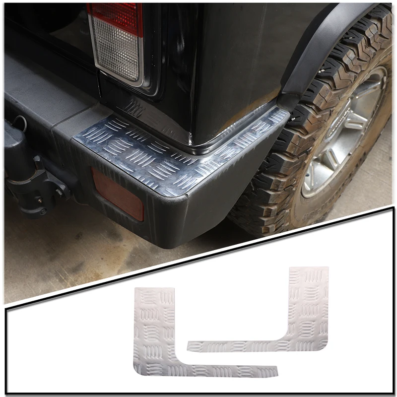 

Aluminum Alloy Car Rear Corner Bumper Guard Cover Anti-scratch Plate Trim Sticker For Hummer H2 2003-2009 External Accessories