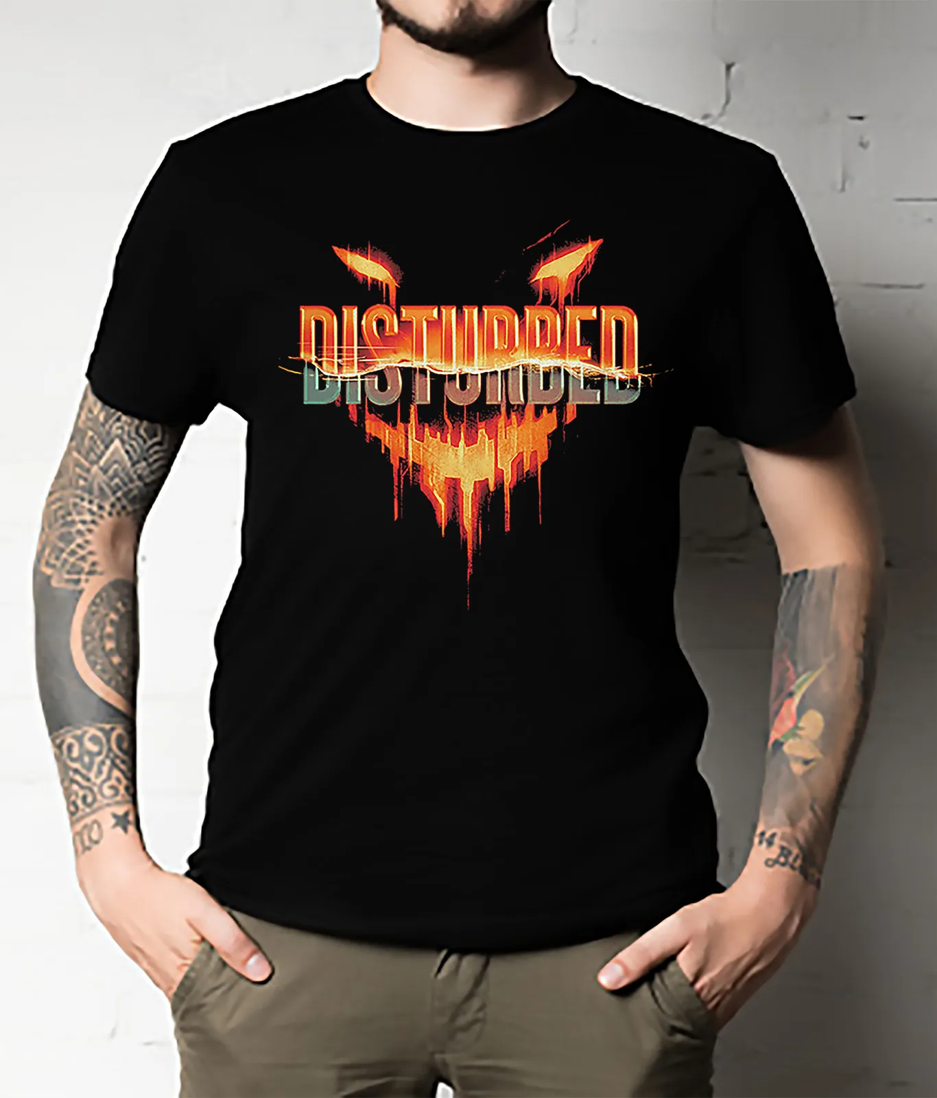 Disturbed Divisive Cotton Black Men T- Shirt unisex ALL SIZE