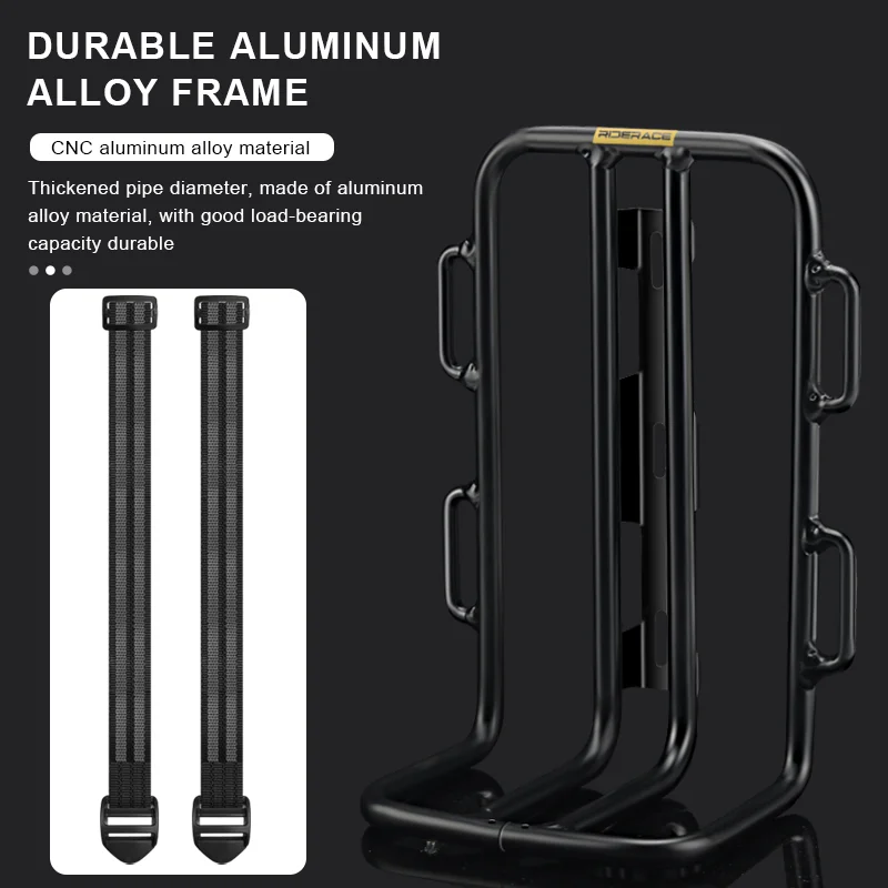 RIDERACE Bicycle Front Rack Carrier Pannier Aluminum Alloy For Gravel Bike Road Cycling Racks Load Bearing Luggage Shelf Bracket