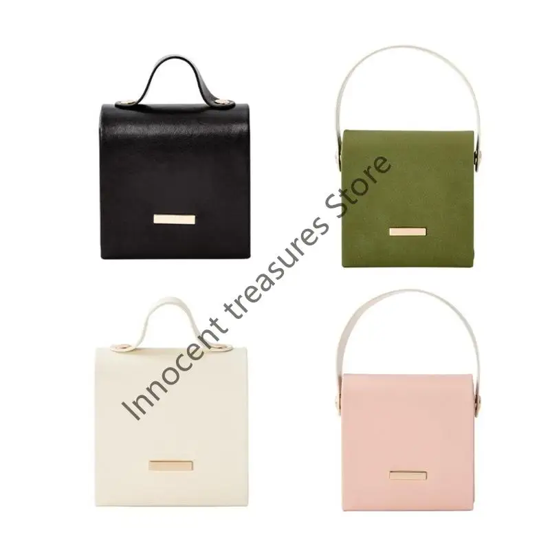 

3XUA Jewelry Storage Box For Travel Soft PU Interior Adjustable Compartments To Prevent Tangling Holds Rings Earrings Necklaces