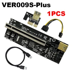 Riser 009S Plus PCI Express X16 GPU PCI-E 1X To 16X Extender GPU Miner Mining Riser USB 3.0การ์ด