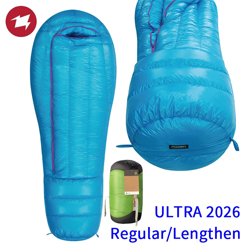 AEGISMAX ULTRA Series Goose Down Sleeping Bag -30℃~-38℃ Winter Outdoor Camping Thick Warm Sleeping Bag Adult Lengthened Style