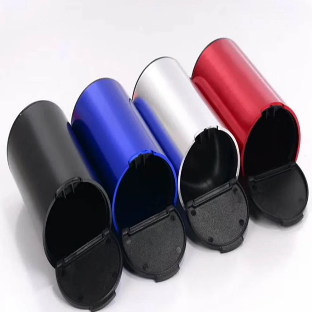 

1pc Car Ashtray Storage Tube Cigarette Holder with Lid Easy to Clean Creative Blue Ash Storage Box for Home Car Use