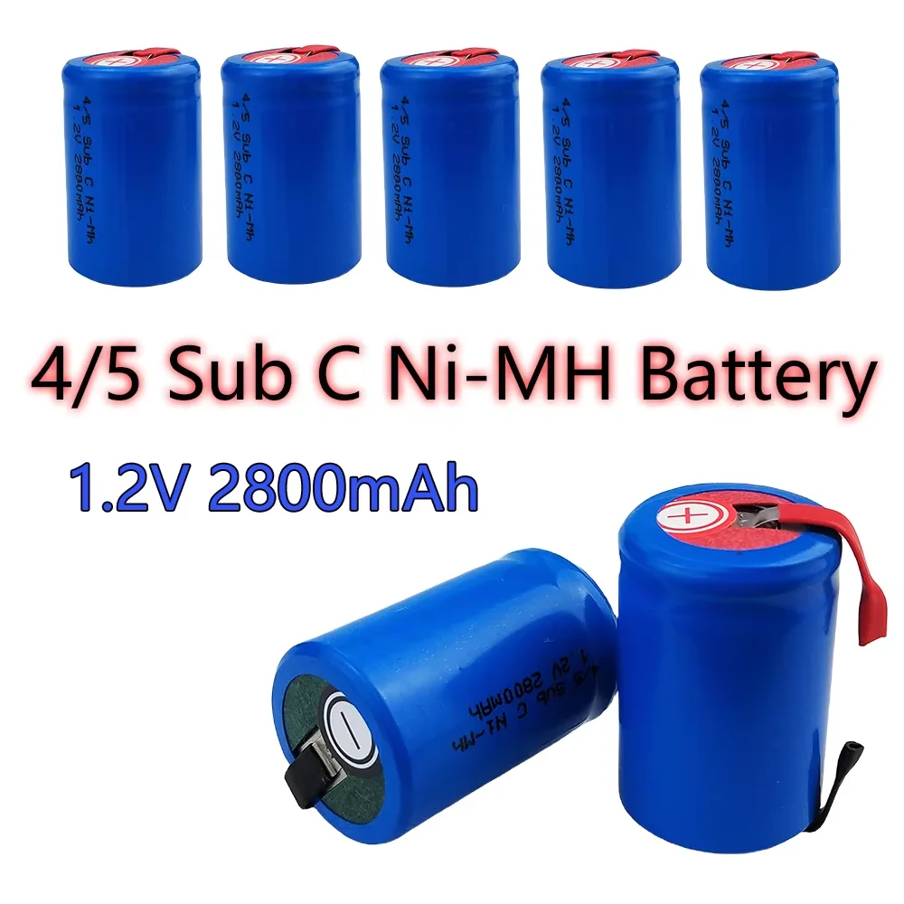 Nickel hydrogen rechargeable batteries 100% original 4/5 SubC Sub-C 1.2V 2800mAh