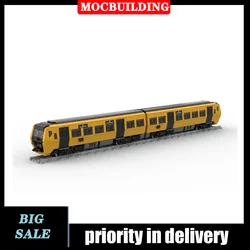 MOC City Passenger Train Transport Vehicle Model Building Block Assembly Diesel Train Railway Collection Series Toy Gift