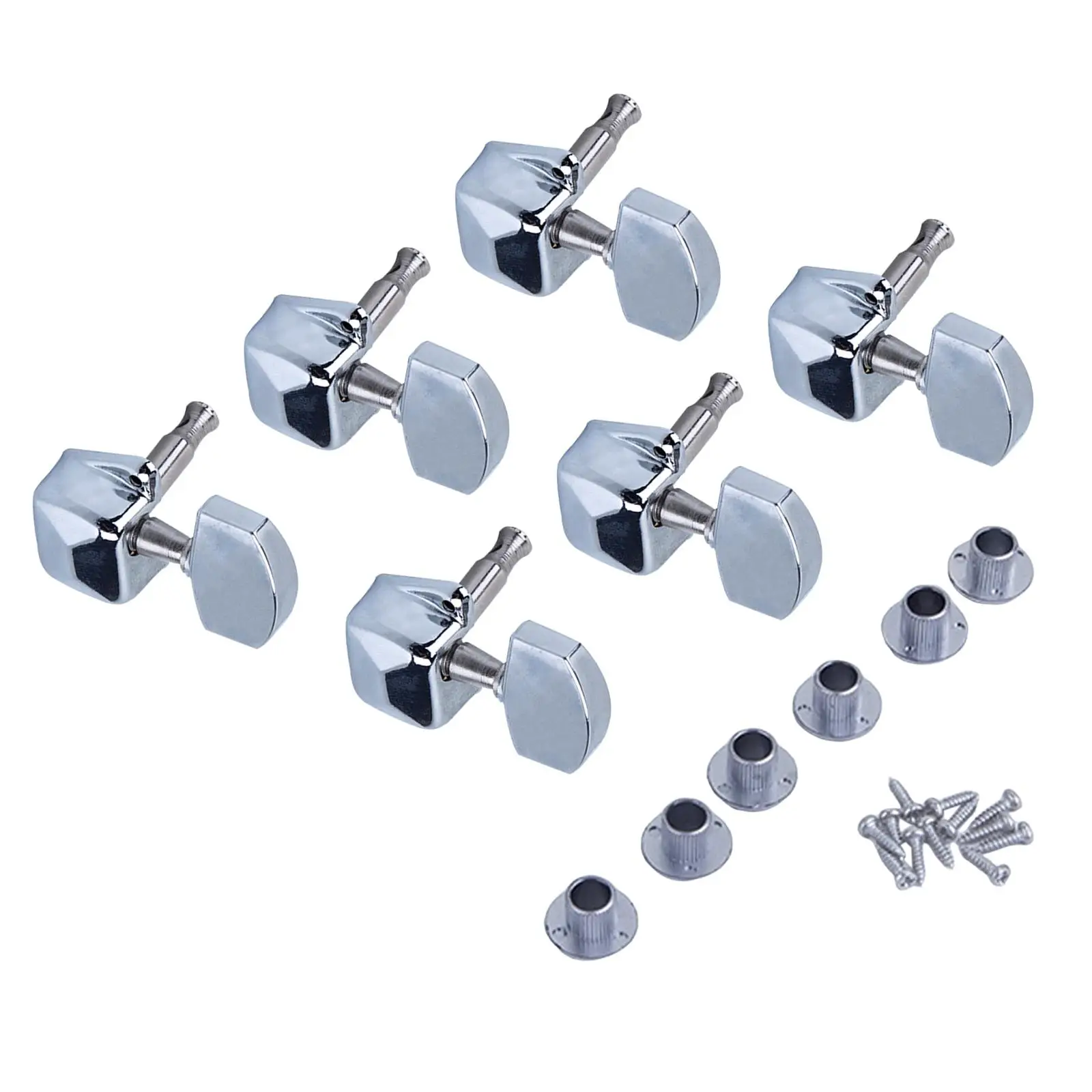 6Pcs Guitar String Tuning Pegs Machine 3R3L Knobs Tuning Keys with Mounting Screw for Electric Folk Acoustic Guitar Ukulele