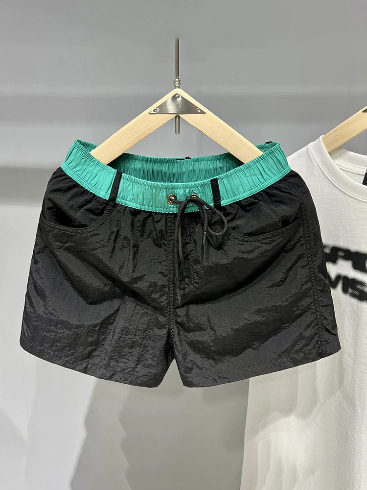 

Летние брюки Qui Dry Loose Fitn для бега, мужские повседневные брюки, пляжные плавки, модная футболка длиной до четверти, уличные брюки...