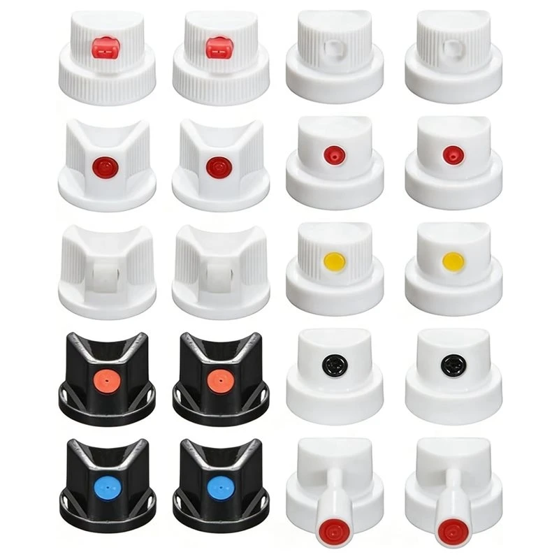 Cost Effective For Standard Spray Can Nozzle Kit 20Pcs Assorted Caps And Tips For Paint Cans Including Graffiti Fat Caps Skinny