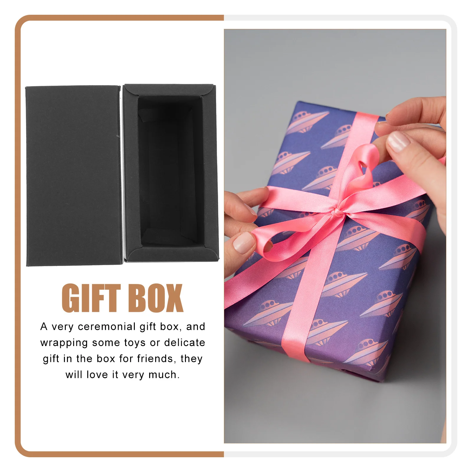 

10Pcs Gift Wrapping Box Compact Size Space Saving Storage Organizer for Lipstick Small Items Home Office Decor