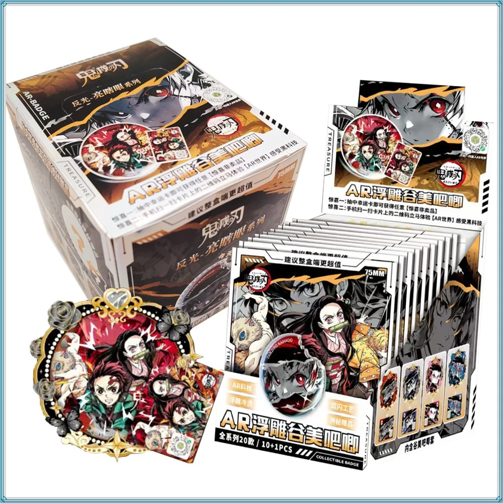 

Demon Slayer Character Cosplay AR Badges Kanroji Mitsuri Iguro Obanai Anime Peripheral Collection Cards Children Trendy Toy Gift