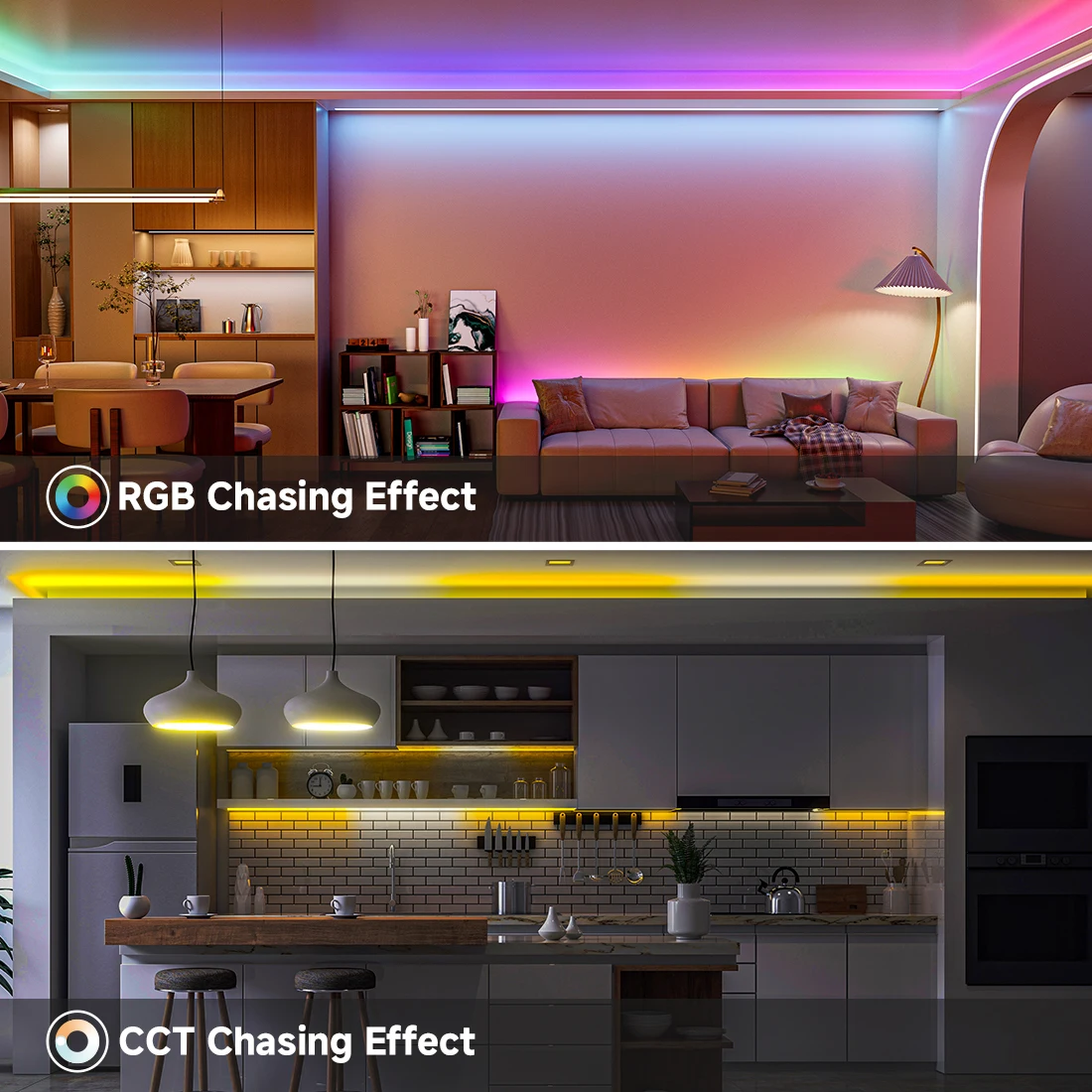 FCOB SPI RGBCCT Cob شرائط 840 المصابيح/م WS2811 IC عنونة لون الحلم 10/12 مللي متر عالية مرنة RGBCCT مصباح ليد IP30 IP66 24 فولت #2