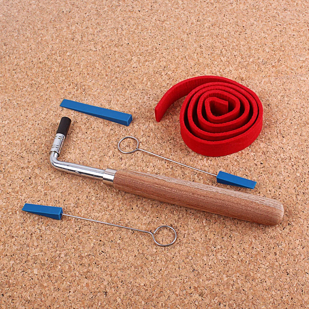 

Piano Tool Set Wrench Mute Hammer Tuner Temperament Strip Musical Instrument Repair Professional L Shape Easy Use Convenient