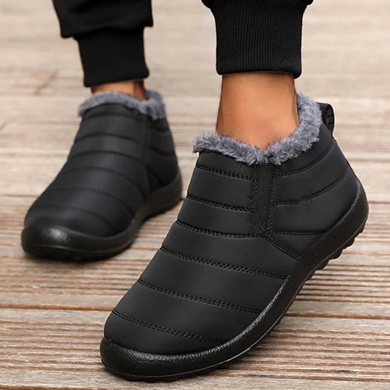 Snow Platform Women Boots Punk Shoes For Women Slip On Shoes Woman Soft Ankle Boots Keep Warm Fur Winter Shoes Women Botas Mujer