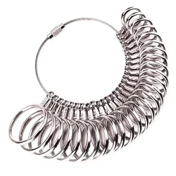Metal Ring Sizers Gauge Tool Aluminum Alloy Ring Finger Measuring Ring Tool for US UK EU Standard Hand Rings Accessory