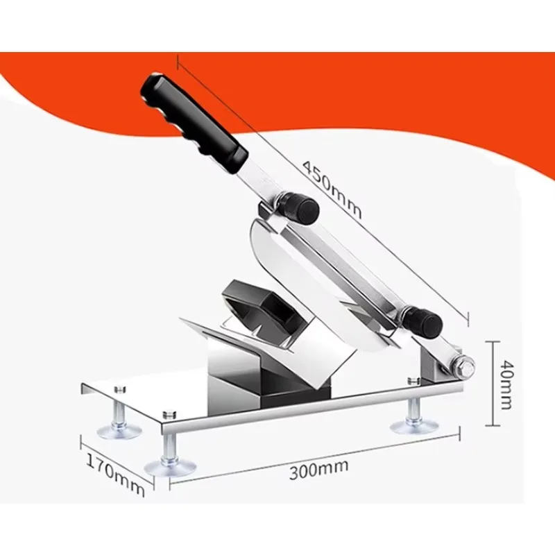 고기 슬라이서 양고기 슬라이서 수동 작동 고기 절단기 스테인리스 스틸 슬라이서 고기