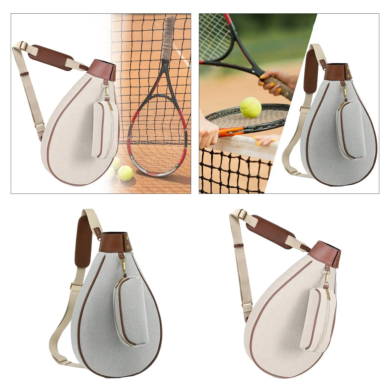 

Tennis Bag Pickleball Bag Durable Versatile Crossbody Bag for Adults Tennis Racket Bag for Tennis Racket, Badminton Racquet