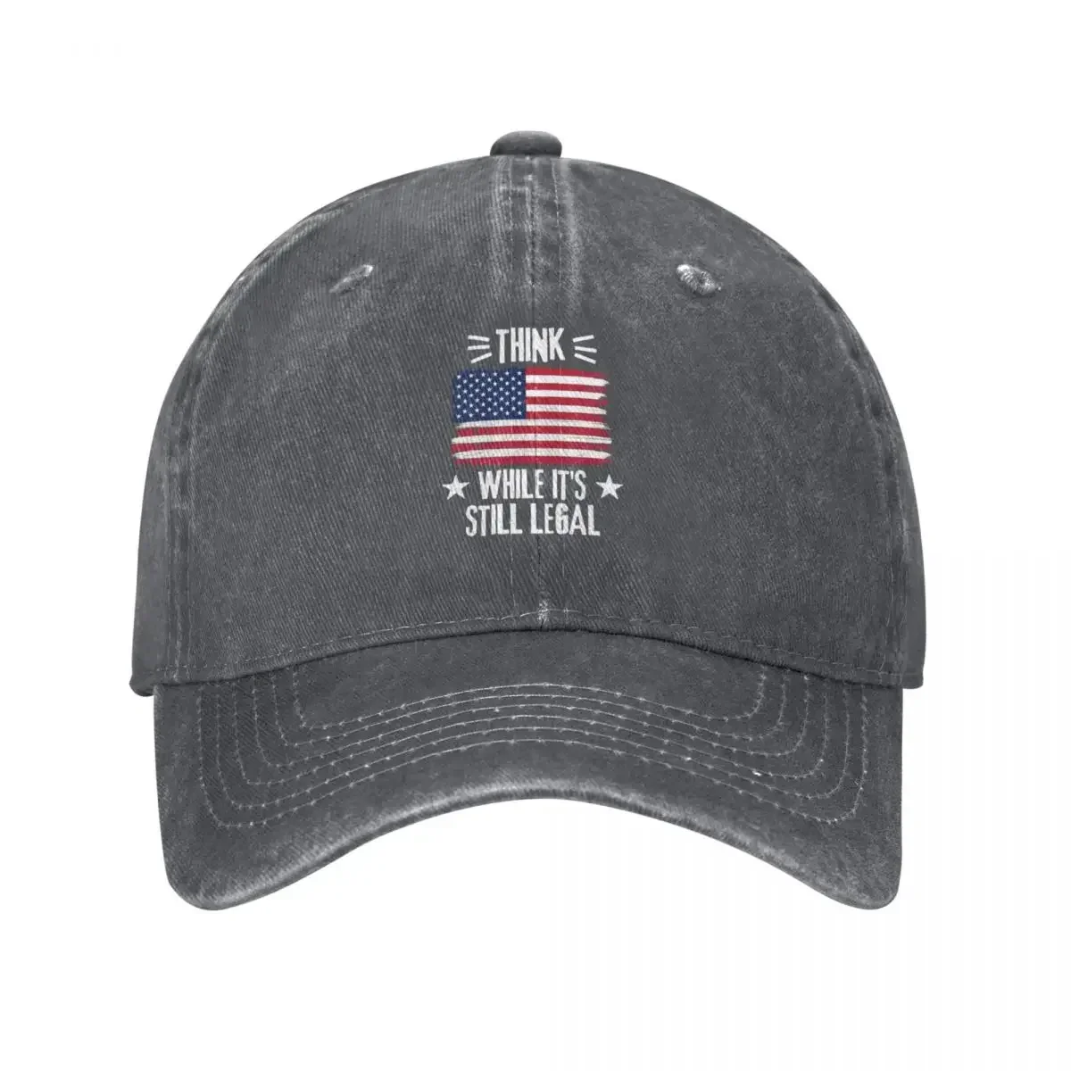 Gorra de béisbol con bandera americana, gorra militar, gorra personalizada para hombre, gorra de marinero para hombre, gorras para hombre y mujer, Think While It's Still Legal