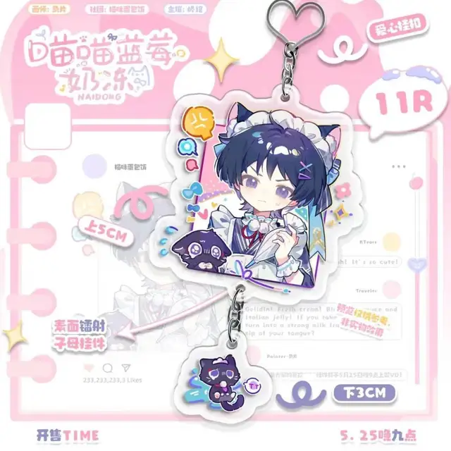 Anime brelok mężczyźni Scaramouche breloczek kobiety płyta dekoracja biurka stojąca kolekcja ozdoba accesorios dzieci akrylowa lalka impreza