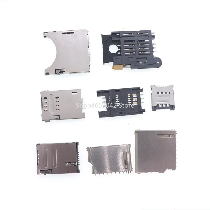 5pcs SD/Mini/TF/SIM/Micro Card Holder Card Slot Card Holder Mobile Phone Memory Card Holder with Self-Elastic Long/Short Body