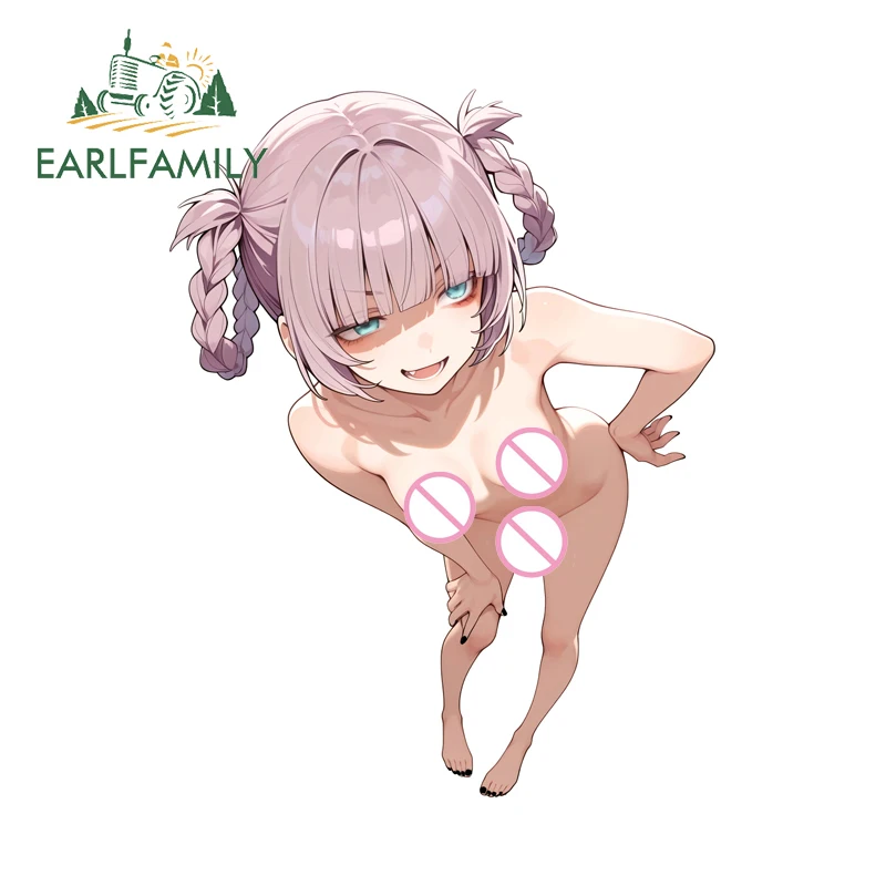 

EARLFAMILY Naked Girl Nazuna, автомобильная наклейка, граффити, аниме, виниловая наклейка на кузов, забавный автомобильный гаджет, ноутбук, настольное сексуальное украшение