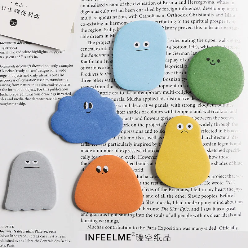Jelly Bean Biological Series, Creative Cartoon Can Be Torn, Leave A Message, and Post 6 Styles N Times. Sticky Tabs Memo Pad