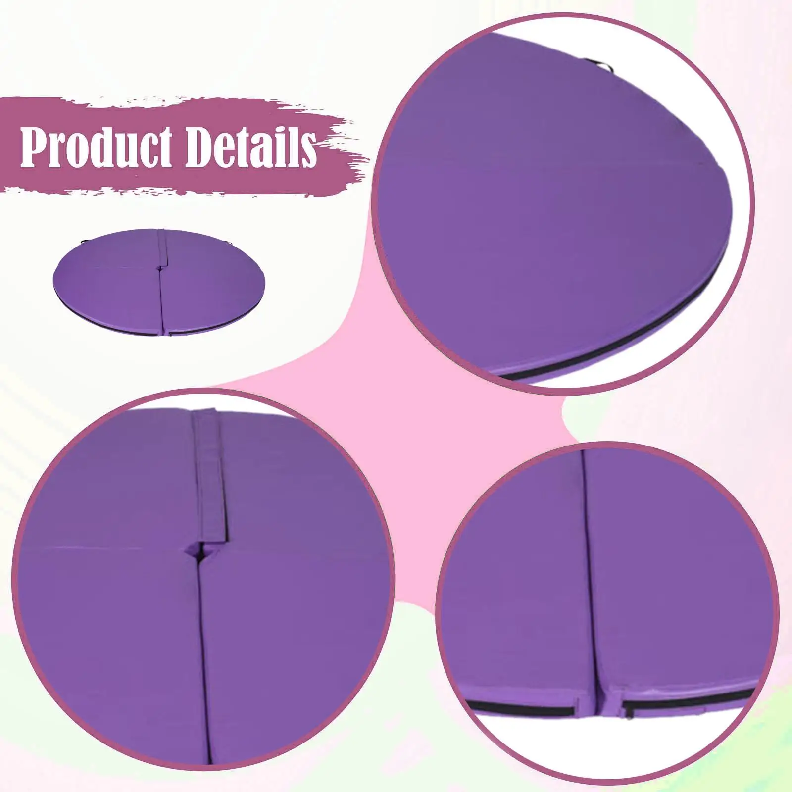 Folding Pole Dance Mat Equipment Women Sports Training Carrying Handles Dancing Floor Cushion Exercise Mat for Fitness Studio view 5