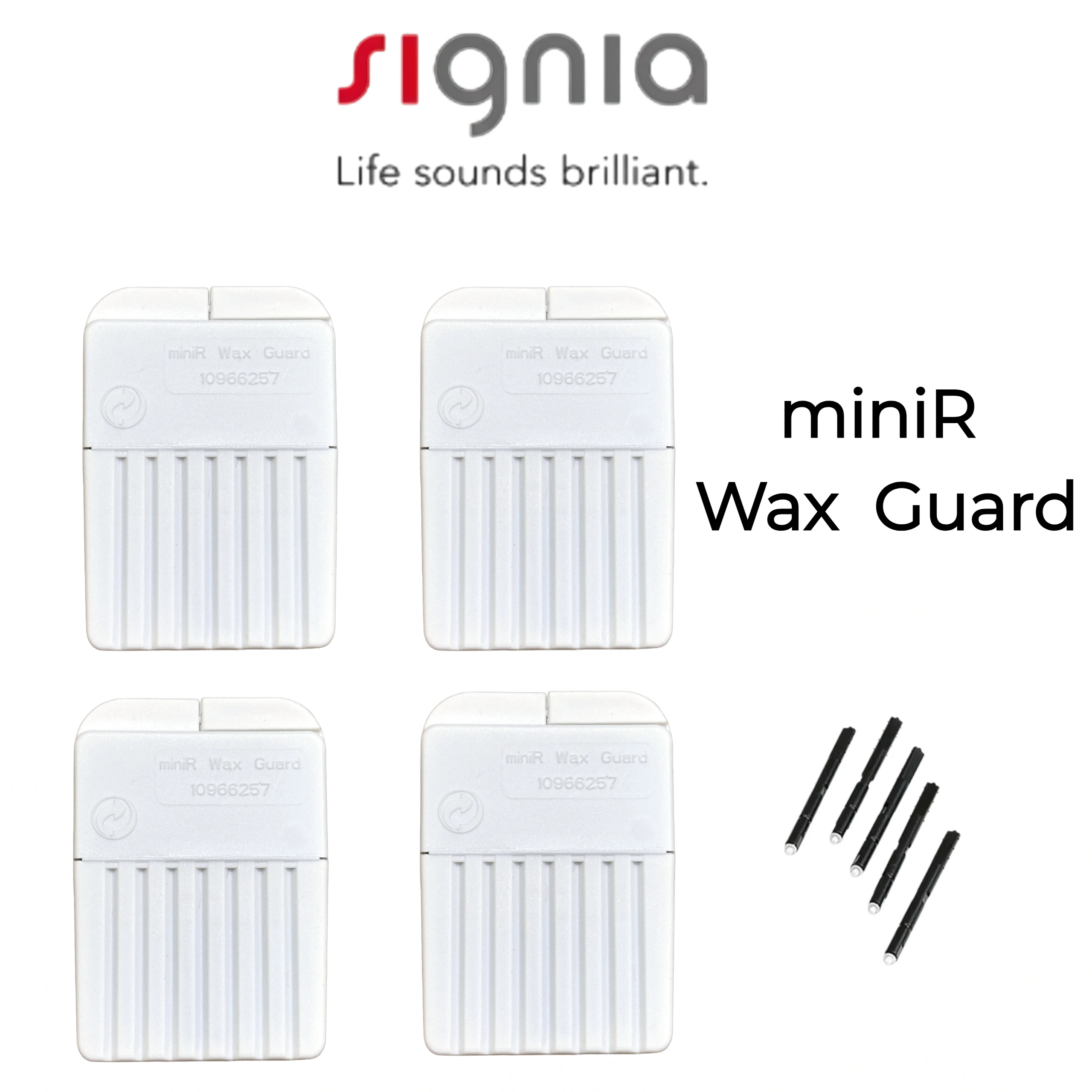 MiniR Wax Guard for Signia/Siemens/Rexton RIC – Wax Filters for MiniReceiver 2.0 Hearing Aids