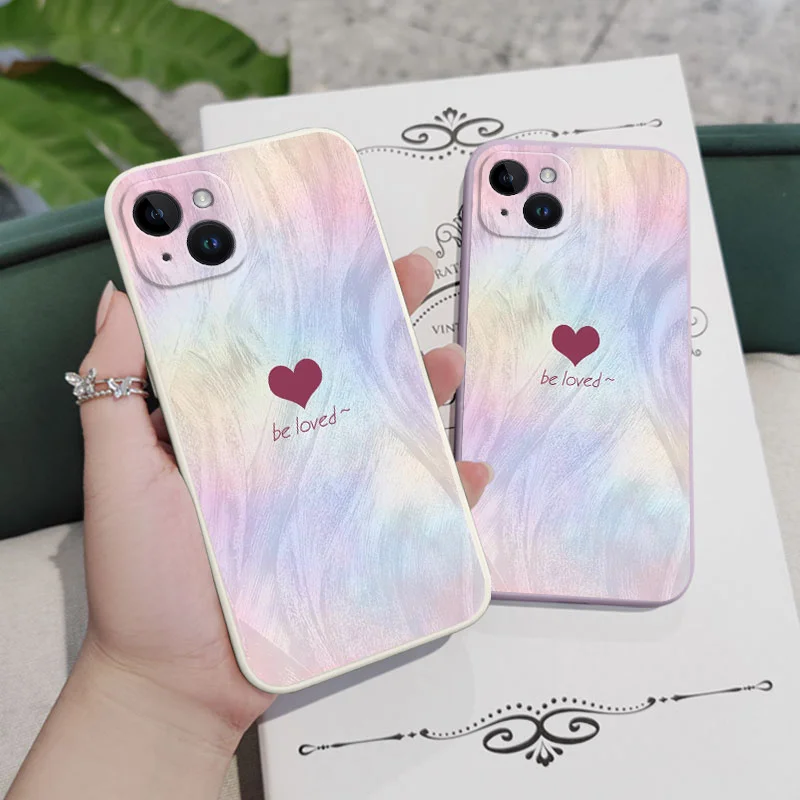 Custodia per telefono Streamer Love per iPhone 15 14 13 12 11 X XR XS SE2 SE2020 8 7 6 6S Plus Pro Max Mini Cover in Silicone