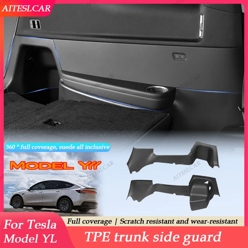 

AITESLCAR Защитный коврик для багажника Tesla Model YL (2026 г.), антиударный, грязезащитный, для задней части салона
