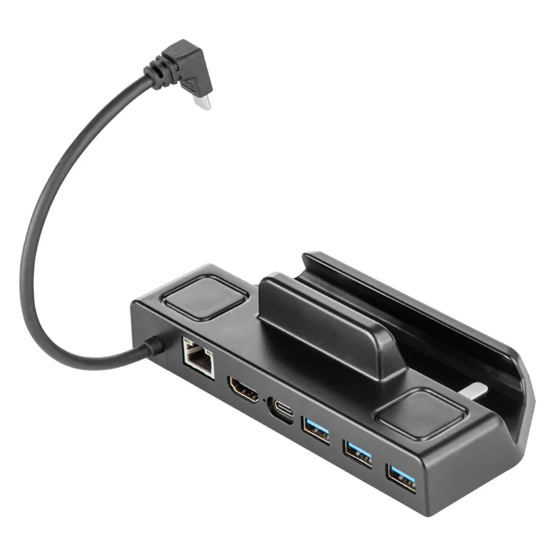 

Docking Station TV Base Stand 6 in 1 Hub Holder Dock 60Hz HDMI-Compatible USB-C RJ45 Ethernet for Steam Deck Console