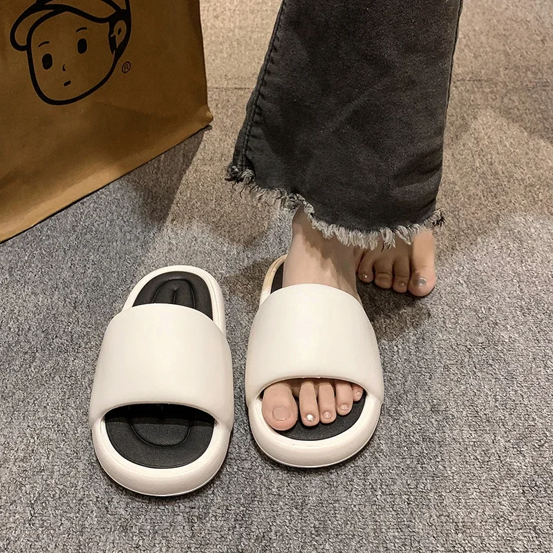 Women Slippers  Soft EVA Couple Slides Summer Beach Shoes Thick Bottom Sandal Suitable Indoor Or Outdoor