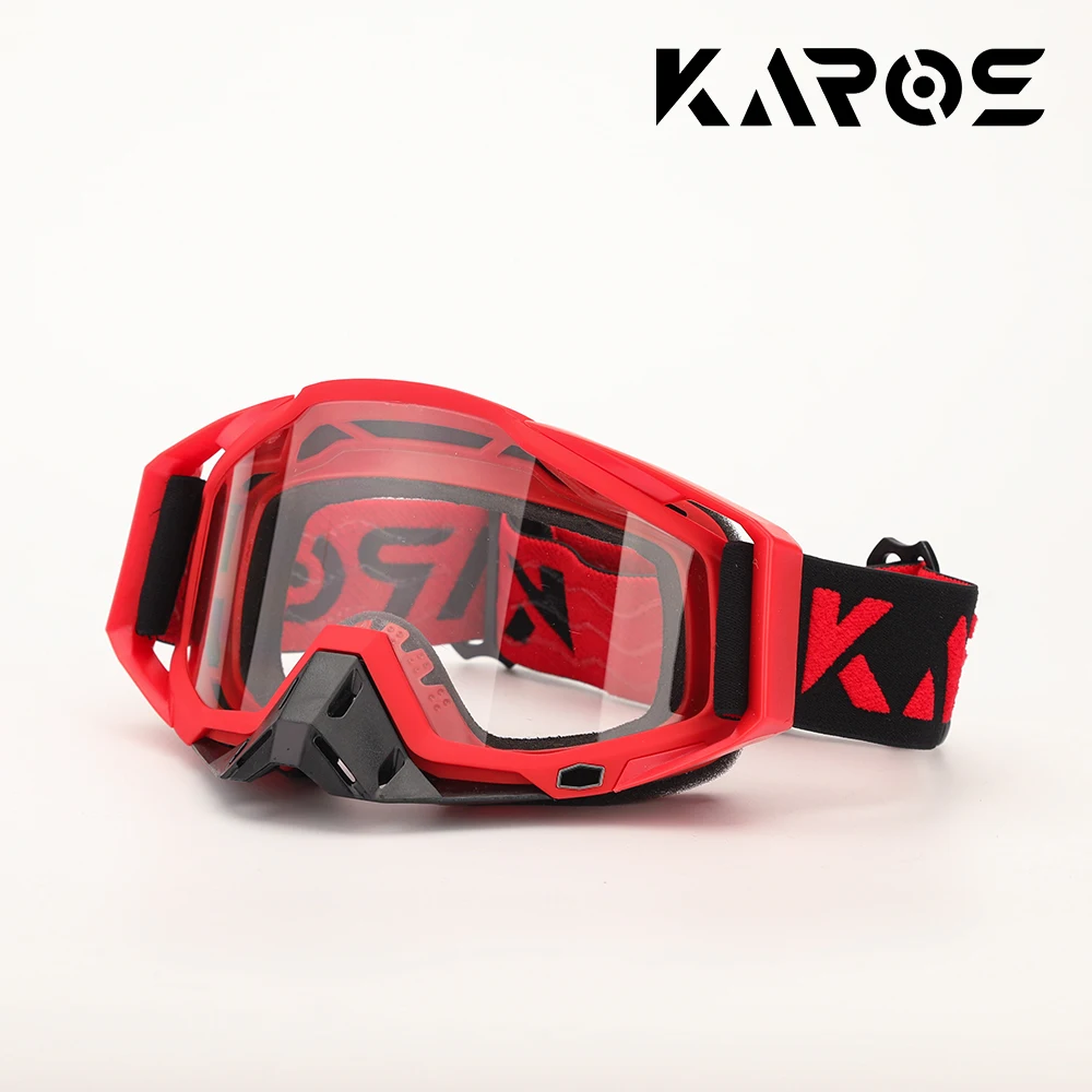 Karos Reitsport-Brille Winddichte Sand-Motorradbrille UV400-Schutz Offroad-Rennbrille für Herren MTB ATV Ski K336