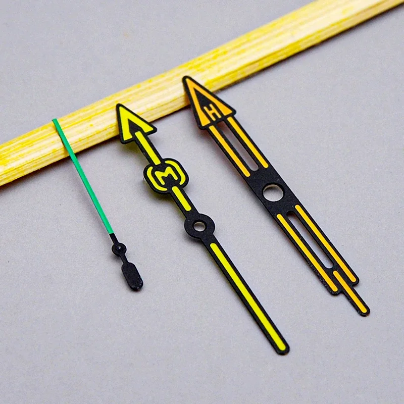 NH35 Hands C3 Green Super Luminous Colorful Watch Hands Pointer Fits NH34NH36 NH35 4R 7s Automatic Movement Watch Replace Part