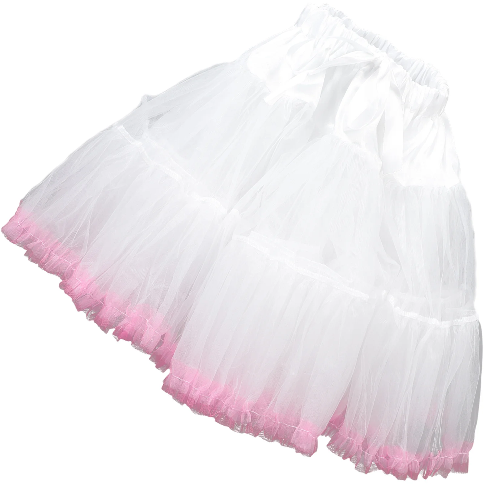

Girls Pink Tutu Skirt Lightweight Waist Tulle Skirt for Cosplay Party Stage Dance Petticoat Pink Petticoat