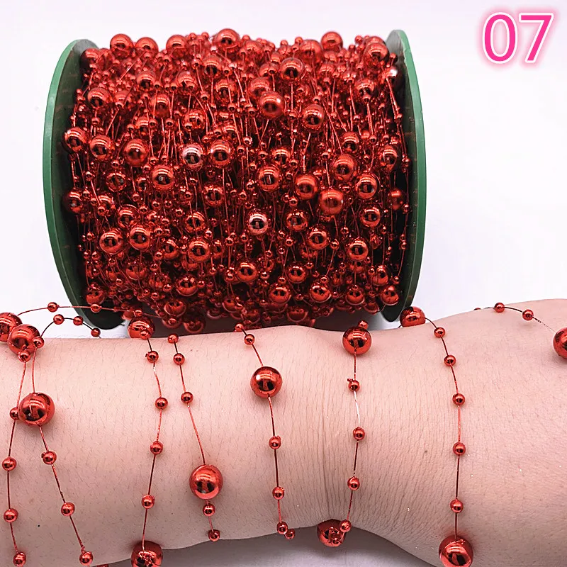 جديد 5ياردة خيط صنارة الصيد اللؤلؤ الاصطناعي زهرة الخرز سلسلة جارلاند الزهور حفل زفاف الديكور Diy بها بنفسك #07 #1