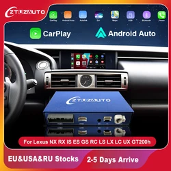 Carplay sem fio para lexus nx rx é es gs rc ct ls lx lc ux gx 2014-2022 android auto espelhamento link airplay carro jogar funções