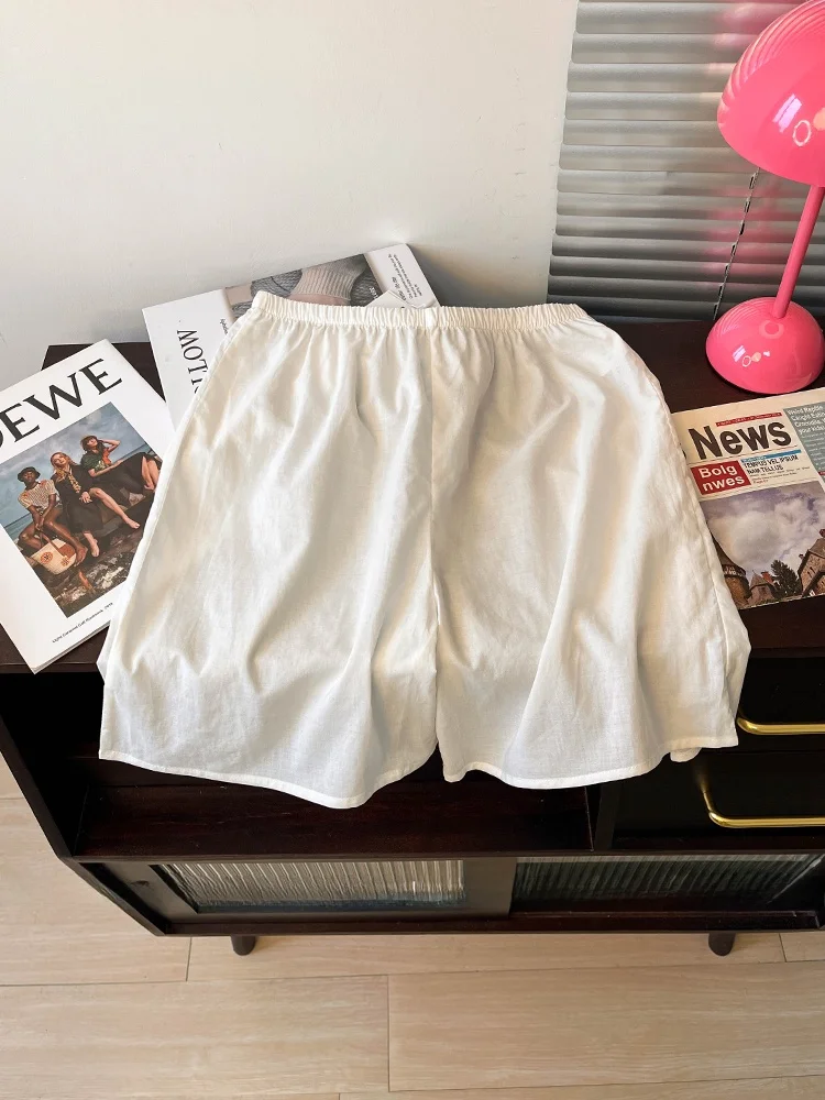 المرأة رقيقة Se السراويل الصيف ملابس داخلية فضفاضة السراويل الساخنة مرونة الخصر المضادة للضوء مطابقة التنانير أربعة أرباع orts #2