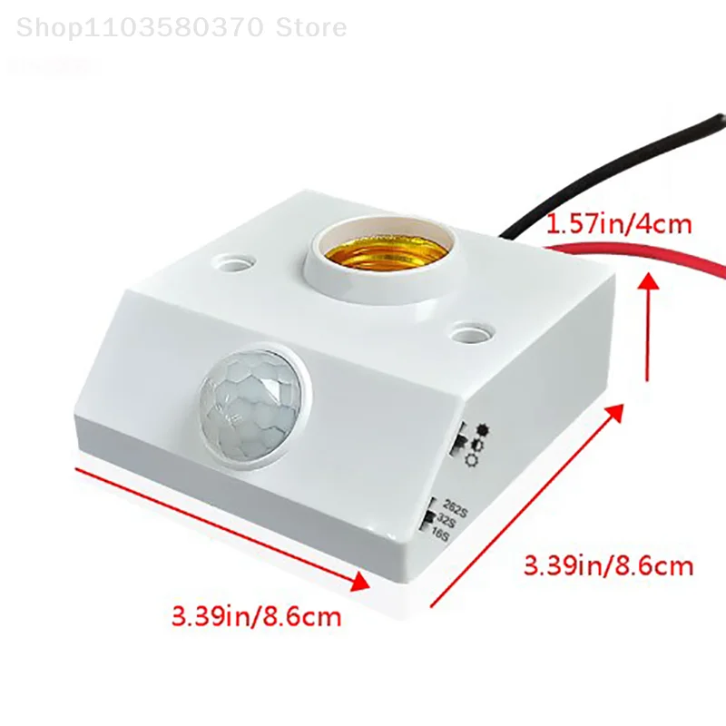 

AC85-265V Automatic Human Body Infrared IR Sensor Lamp Holder LED Bulb Light E27 Base PIR Detector Wall Lamp Holder Socket