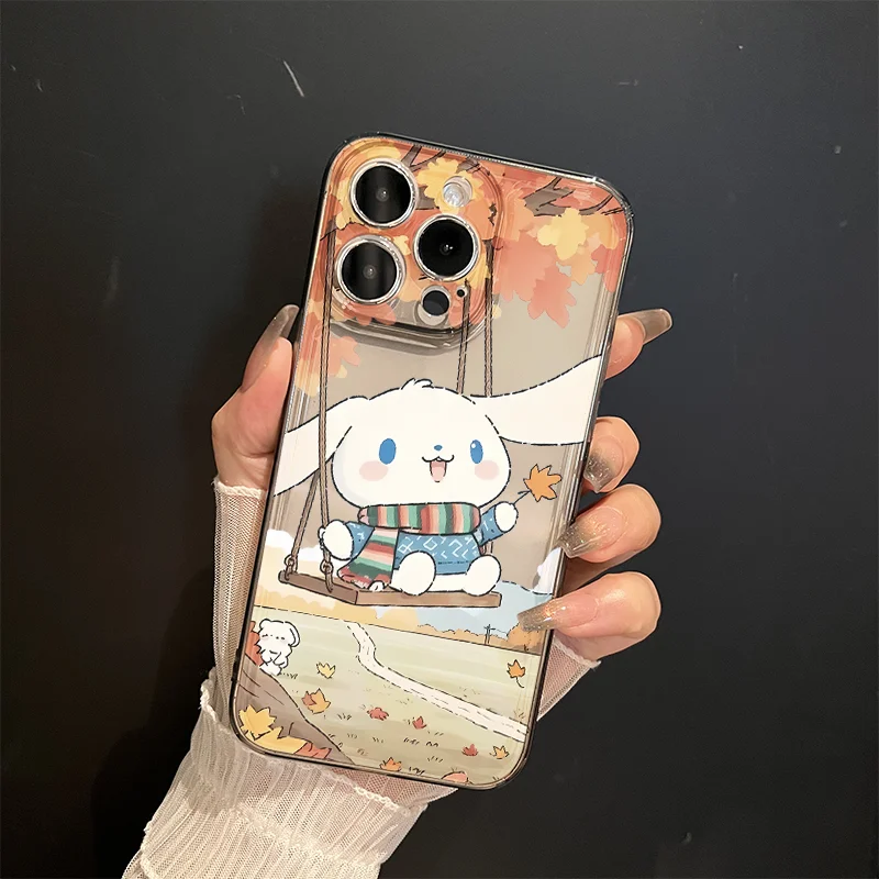 Kulomi and Yuguigou Swing On The Swing Phone Case For Iphone 16 15 14 13 11 12 Pro Max Plus X XR XS 7 8 Plus Y2K Gift Cover