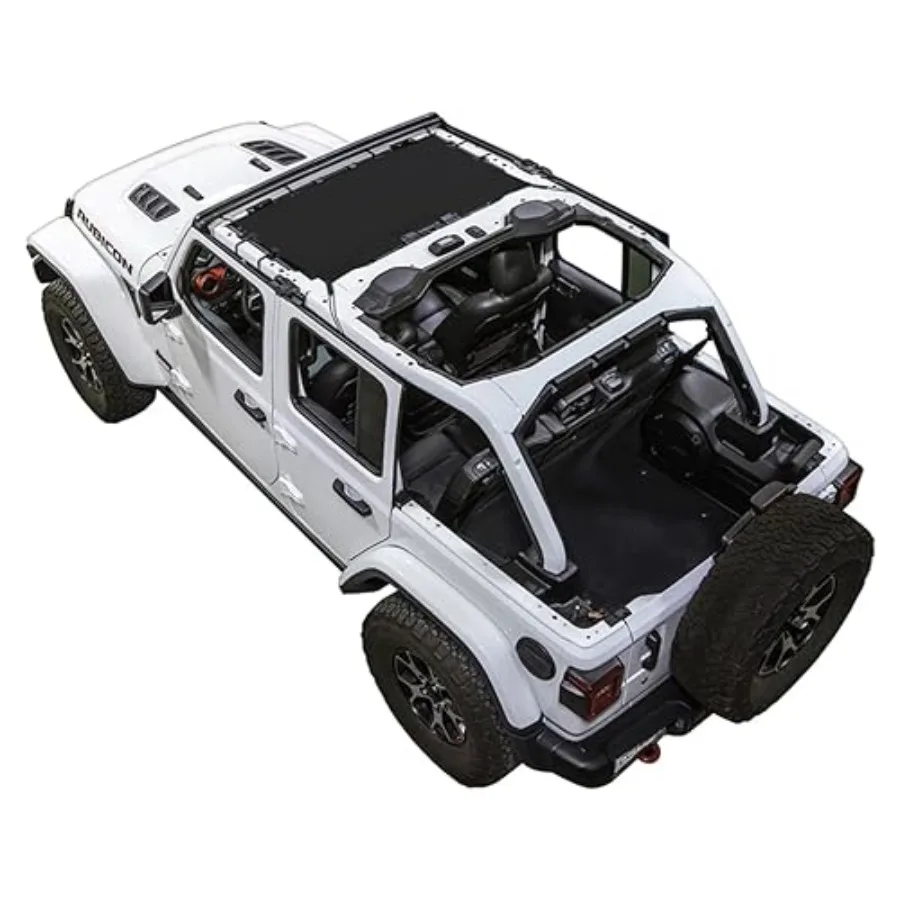 

JL 4-дверный полусолнцезащитный козырек, верхняя часть, совместимая с Jeep Wrangler JL 2-дверный JLU Rubicon Sahara Sport, все накладки, черная подушка безопасности, сейф USA Ma