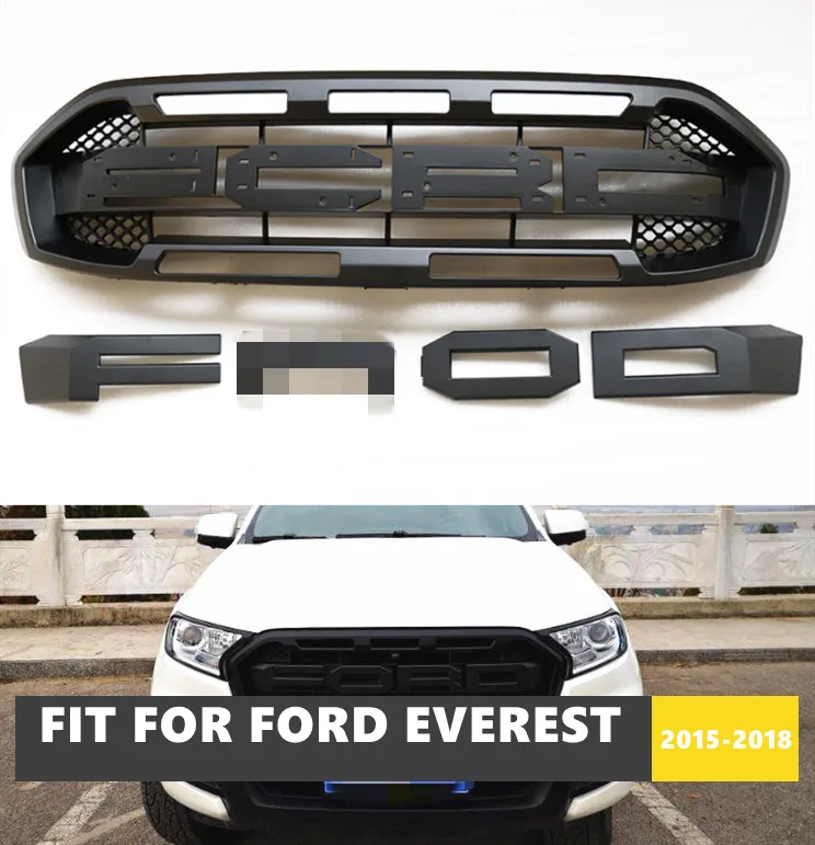 Good Quality ABS Front Middle Grill Racing Grills Fit For Ford Everest 2015-2018