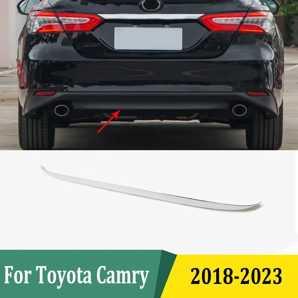

For Toyota Camry 2018-2022 2023 LE XLE Chrome Rear Trunk Lid Bumper Trim Bottom Back Protector Strip Exterior Car Styling