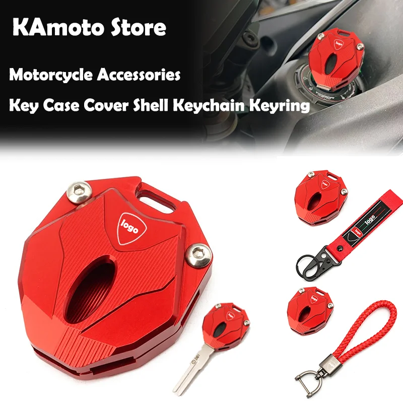 New For DUCATI Streetfighter V4 SP V2 PANIGALE V2 V4 SP ducati Motorcycle Accessorie Keychain Case Shell & Keychain Key Ring