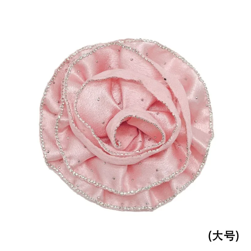 Retro Fabric Flower Brooch Handmade Rhinestone Corsage Fashion Luxulry Scarf Buckle Dress Badge Jewelry Gifts for Women