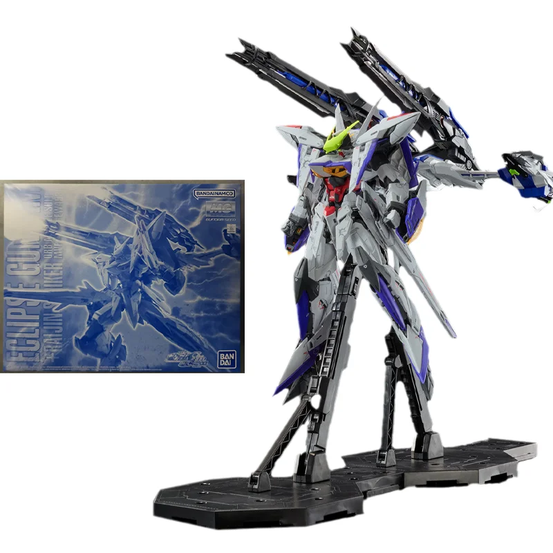 Bandai Original Gundam Model Kit Anime Figure PB MG ECLIPSE GUNDAM+RAIJIN STRIKER Action Figures Toys Gifts for Children