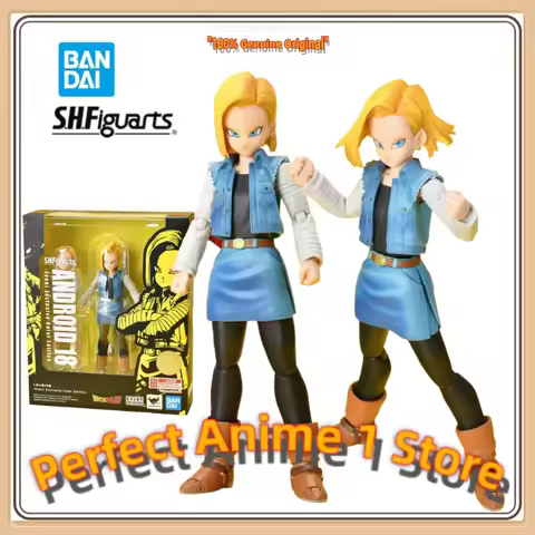 Originale Bandai Sh Figuards Shf Dragon Ball Android 18 Evento Esclusivo Color Edition Action Figures Anime Model Toys Figura