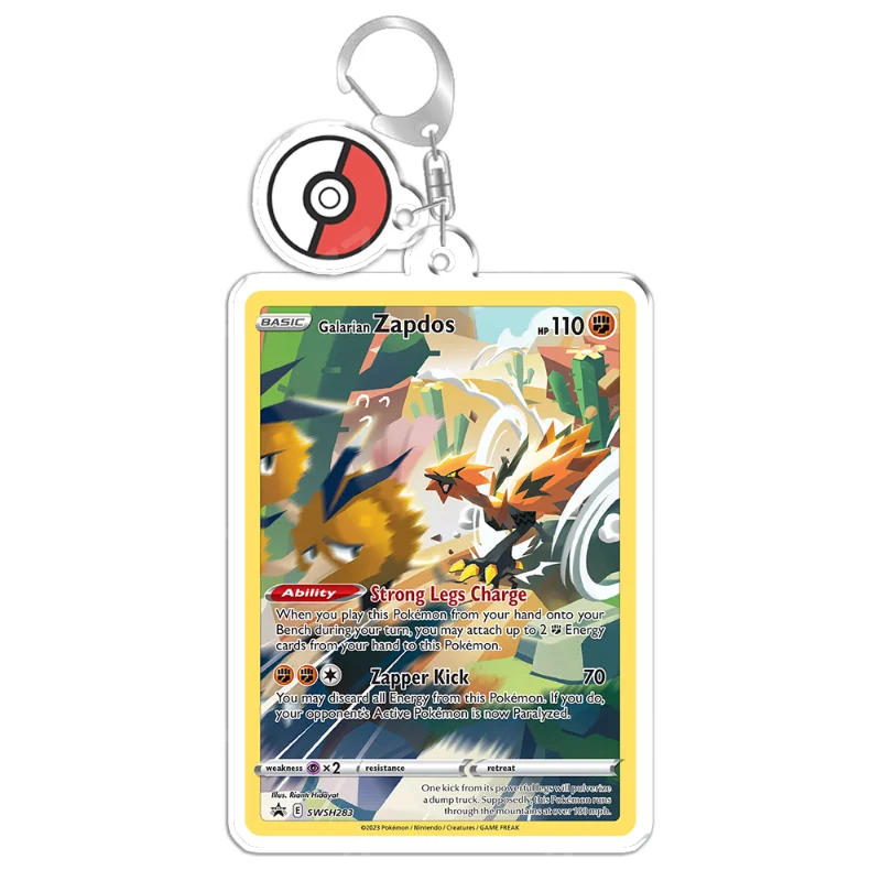 Keychain Bag Charms for Pokemon Solrock Salamence Celebi Zapdos Vespiquen Sceptile Lucario PTCG Anime Game Collection DIY Toy - view 6