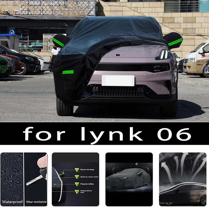 

Для LYNK & CO 06, наружная защита, полные автомобильные Чехлы, снежный чехол, Солнцезащитный водонепроницаемый пыленепроницаемый внешний автомобильный аксессуар