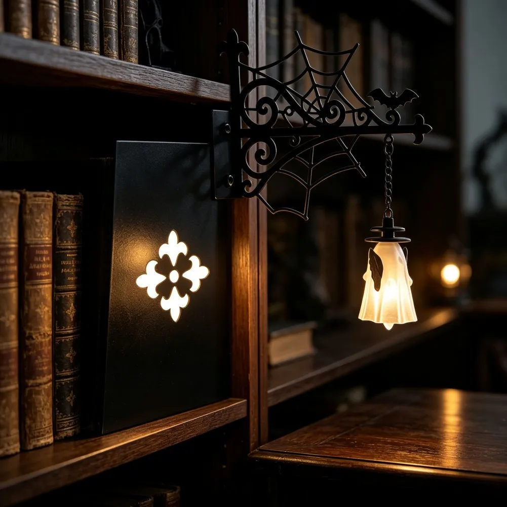 Vintage Lighting Fixture Portable Library Lantern Ornament Soft Warm Light For Shelf Desk Table Reading Corner Decor